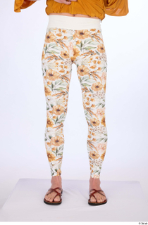 Hanane casual dressed leg lower body white floral leggings 0001.jpg